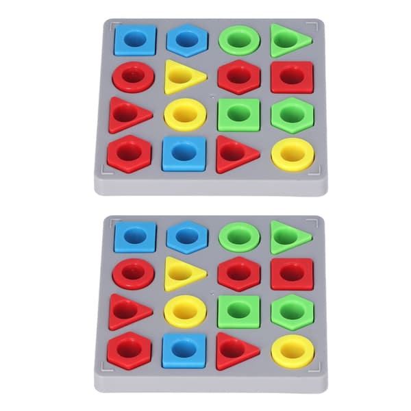 Børn Geometrisk Figur Legetøj 4 Farver Sensorisk Pædagogisk Farvematchning