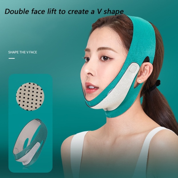 Cheek Slim Lift Up Mask V Face Line Bälte Band Ansiktsverktyg green