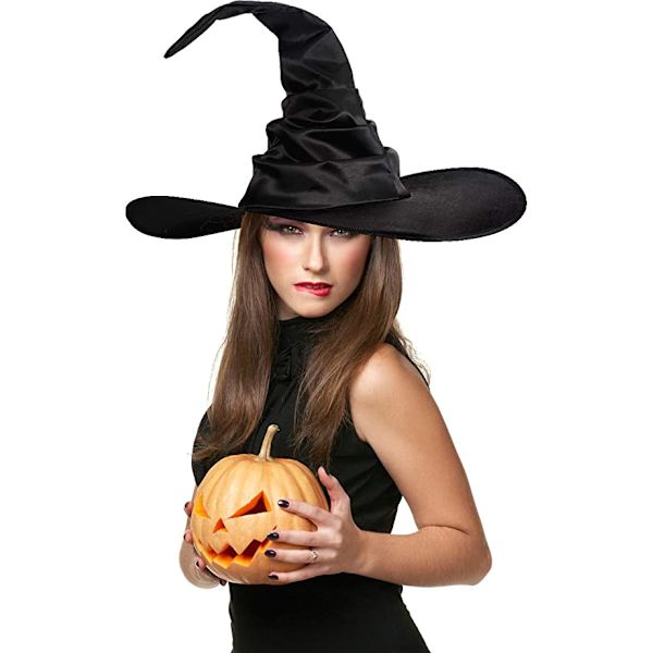 2st Häxhatt Stor Ruched Halloween kostymtillbehör