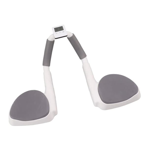 Multifunksjonell Bærbar Plankeøvelse Push Up Brett med Timer for Hjemmegym Kontor Hvit