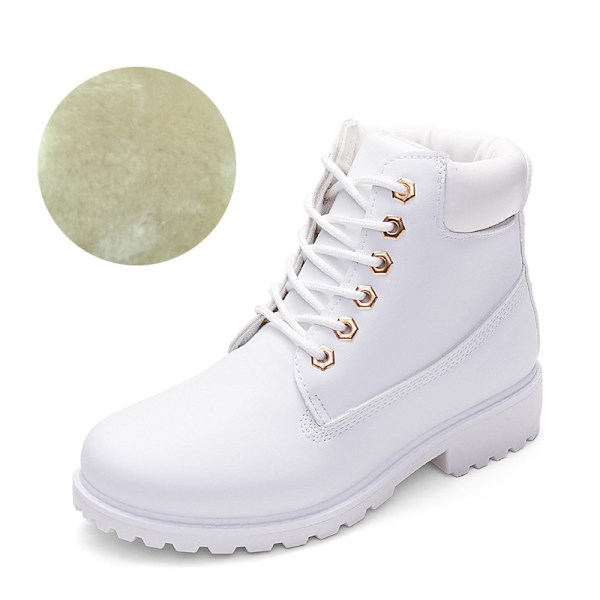 KvinnaEarlWinteShoeFlaHeeBootKeeWarBoots white 39