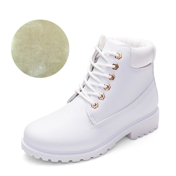 KvinnaEarlWinteShoeFlaHeeBootKeeWarBoots White 41