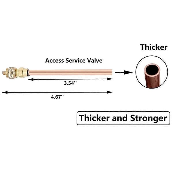 1 stk. piercingventil linjekranventil kompatibel med 1/4, 5/16, 3/8 tommer utvendig diameter rør, 1/4 SAE service tilgangsventil [dt] Silver & gold