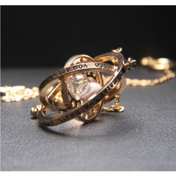 【DENGTU】Tidsvenderhalskæde Hermione's White Sand forgyldt guld
