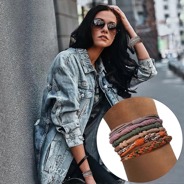 20 stk. Boho hårelastikker til kvinder, søde hårelastikarmbånd til tykt hår/hestehaler