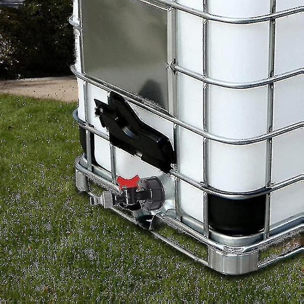 Helt ny 1000 liters IBC vanntank med S60x6 adapterventil og 3/4 (kun kran)