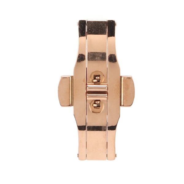 Forfinet Rose Gold Rustfrit Stål Butterfly Spænde med Dobbelt Trykknap Foldende Udfoldelse