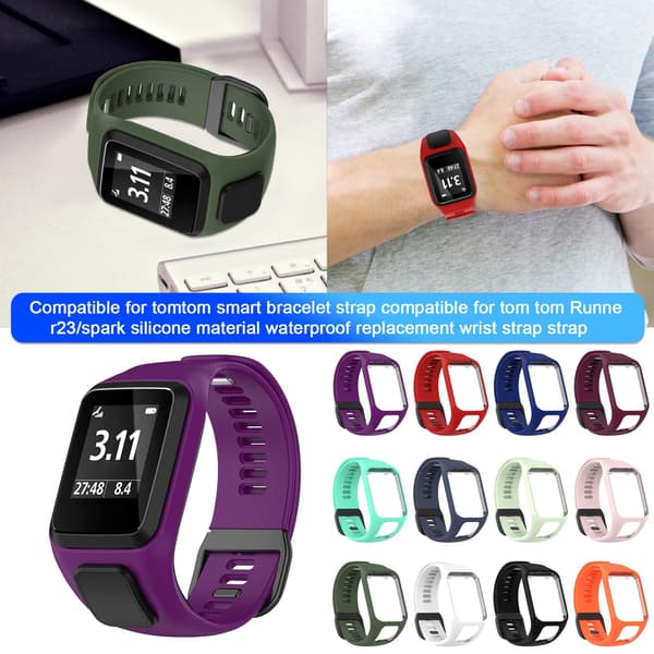 TomTom Runner Spark 23 Smart Bracelet Silikon Vanntett Erstatningsarmbånd