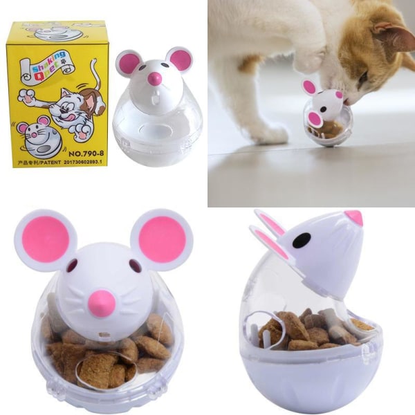 Katt och tumlare utelämnar bollmusen White 7*5cm