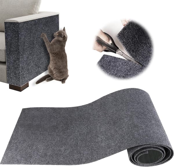 Katteklorebrett til sofa, anti-ripe katte-sofaprotektor 200 x 40 cm, klorebrett til møbler, vegger, sisal og teppe, lett å kutte