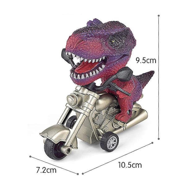 Dinosaurlegetøj Dinosaur Pull Back Bil Legetøj Motorcykel Legetøj Rød[dt]
