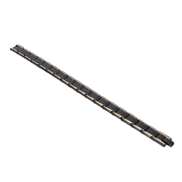 Svart gull titan stål magnetisk terapi armbånd for menn og kvinner