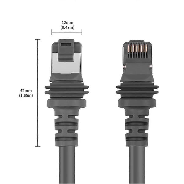 Starlink Gen 3 -kaapeli, korvaava Standard V3 -kaapeli, Ethernet-kaapeli vedenpitävä 9,1 m Harmaa 30 jalkaa