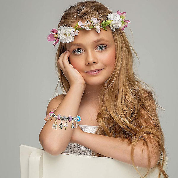 127st Charm Pärlor Armband Smycken gör hantverk Kit