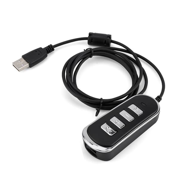 USB Audio Headset Adapter med Kontrolboks RJ9 til USB Konverter Kabel