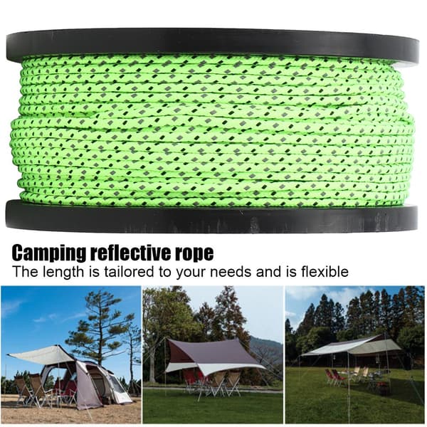 Högdensitets 2,5 mm Multifunktionellt Campingtält Reflekterande Vindskyddssäkerhetsrep