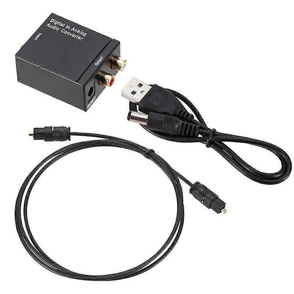 Digital optisk adapter koaksial Toslink til analog RCA TV-lyd stereokonverteradapter