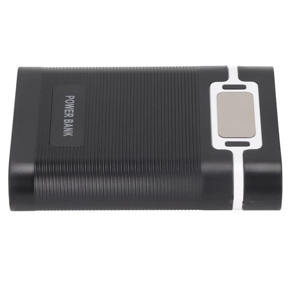 DIY 18650 Batterioplader Powerbank 4 Batterier Mikro Input 2 Vejs Opladning LCD Display Sort