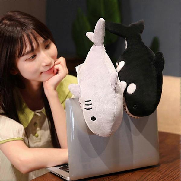 【DENGTU】Animal Hand Puppet Soft Cute Shark Whale Octopus Fish Plush Puppet Flexibility Training Interactive For 25-26 Black