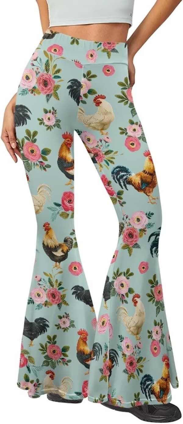 [DT]Högmidjade utsvängda yogabyxor för kvinnor | Stretchiga tränings- och danstights D D S