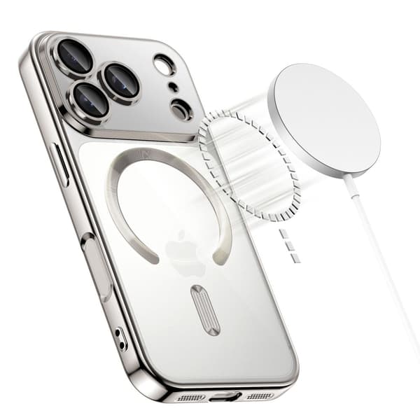 Tech-Protect iPhone 17 Pro Max Kuori MagSafe MagFlex Shiny Silver Silver, Transparent 60