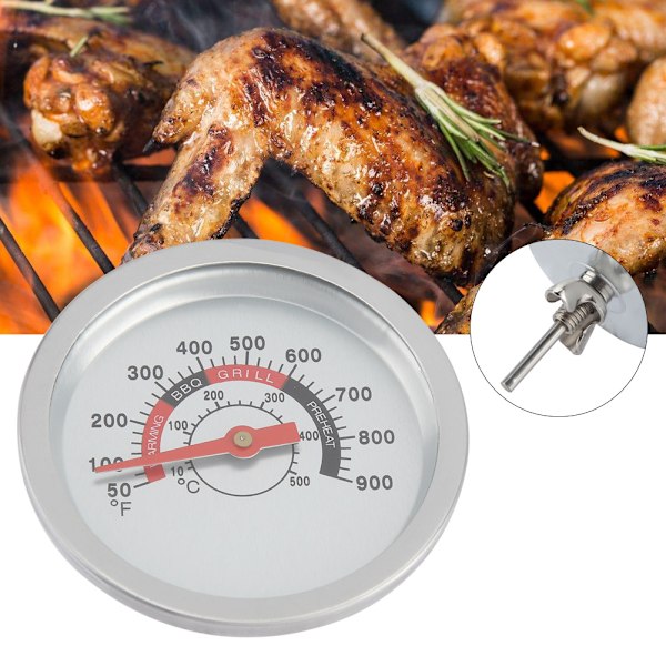 Grilltermometer i rustfritt stål for nøyaktig temperaturmåling