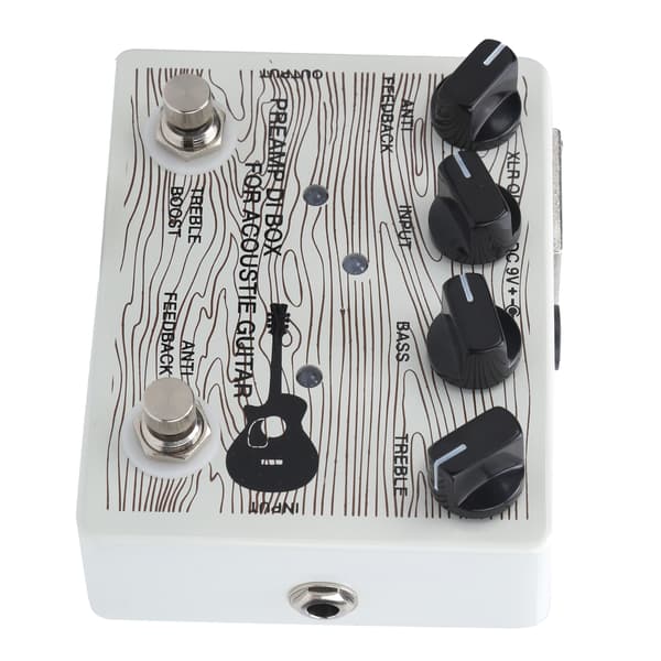 Gitarpedal Elektrisk Preamp Bærbar LED-indikator Aluminiumlegering DC9V