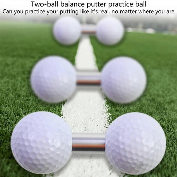 Puttingtræner med dobbelt puttingtræningsbold Golftræningsbold til puttingbalance Multicolor