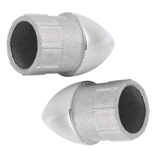 2 stk. MJS017 rørfitting i rustfrit stål til yacht, bådrørstætningsprop, rund hætte 22 mm