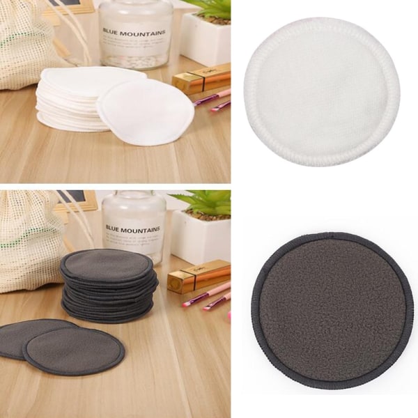 10-Pack Bamboo Fiber Makeup Remover Pads Cotton