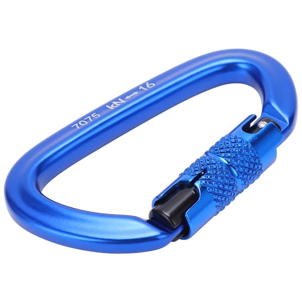 Aluminium Autolåsande Klätterkarbinhakar Twist Lock D-Ring Clip Hook för Vandring (Blå Nr 9 Autolåsande Karbinhake)