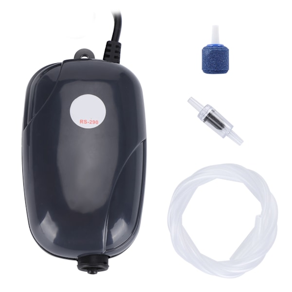 HT RS-290 Luftpumpe for akvarier med ferskvann og saltvann med EU-plugg (220V)