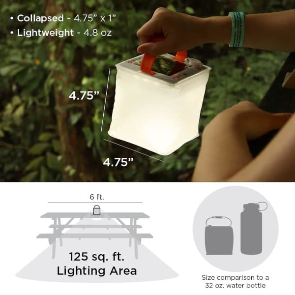 【DENGTU】Luminaid Packlite Nova USB Solcelledrevet Vanntett Oppblåsbar Lampe