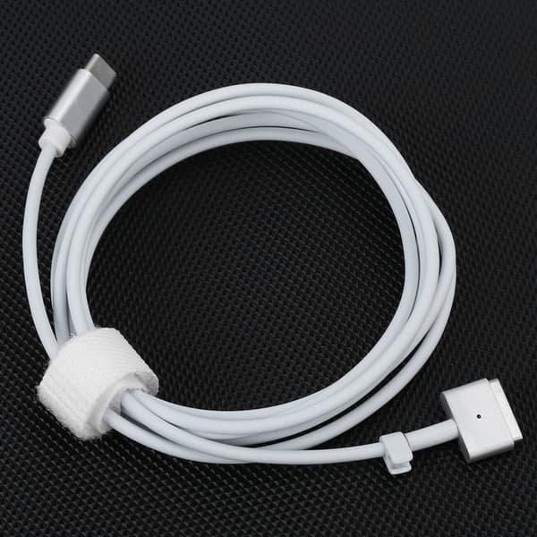 USB C Snabbladdningskabel Typ C till T-formad Adapter för Bärbara Datorer Vit