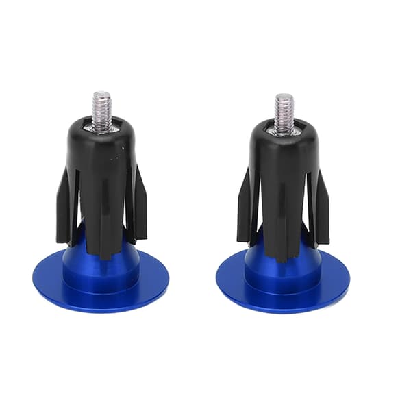 2 par universal mountainbike-greb endepropper i aluminiumslegering, blå