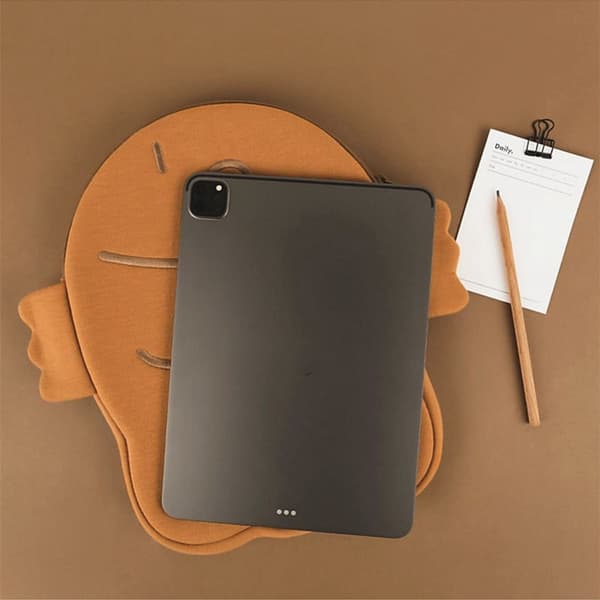 Sød Taiyaki Tablet Sleeve Taske Stødresistent Blød Bomuldsetui til 13 tommer tablet