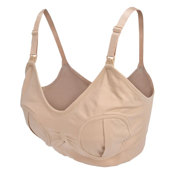 Trådlös amnings-bh handsfree pumpning mammaunderkläder nude
