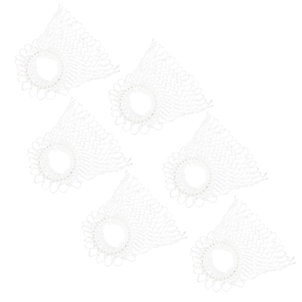 6 Lomme Billardbord Hvid Nylon 7,2 cm Diameter Holdbart Billarddug