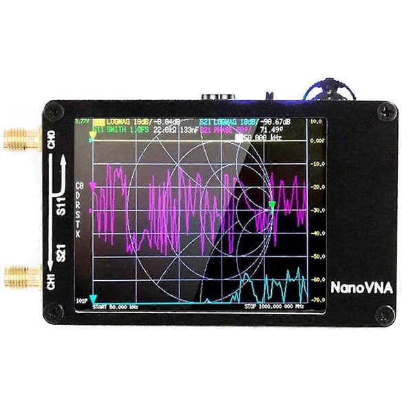 Uppgraderad NanoVNA-H Vector Network Antennanalysator 10KHz-1.5GHz MF HF VHF UHF för SD-kortplats Digit