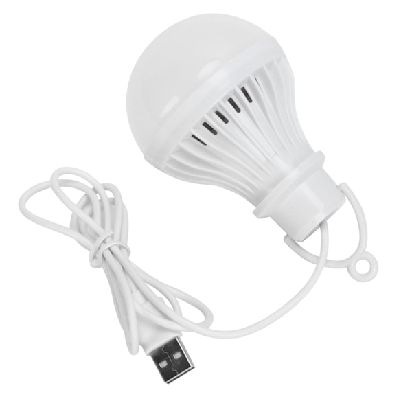 Bærbar 5V 7W USB LED Energisparende Lampepære for Utendørs Camping og Nødbruk