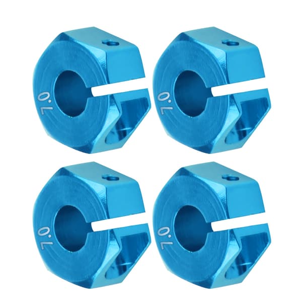12 mm Universal Hex-navadapter for HSP Sakura 1/10 skala RC-bil (7 mm, blå)