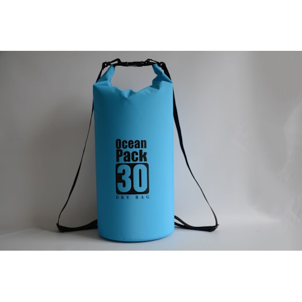 PVC ulkoilma uima- vedenpitävä laukku rantakassi 30L Sky Blue