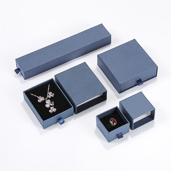 Utdragbar kartong Papperssmycken för armbandsförvaringslådor dark blue 4x21x3cm