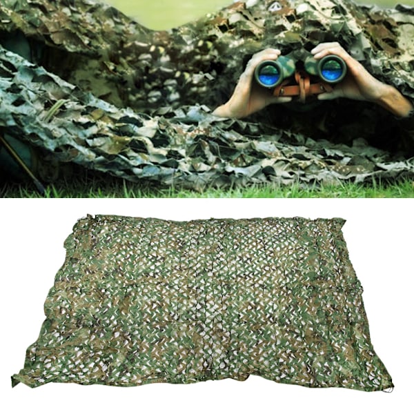 Ulkoilma Camouflage -verkko retkeilyyn, viidakkometsästykseen, patikointiin ja auringonsuojaan (2x4m)