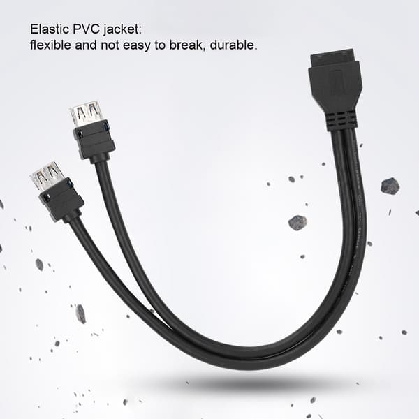 USB 3.0 Frontpanelmonteringskabel Fasta Fötter 0,3 m