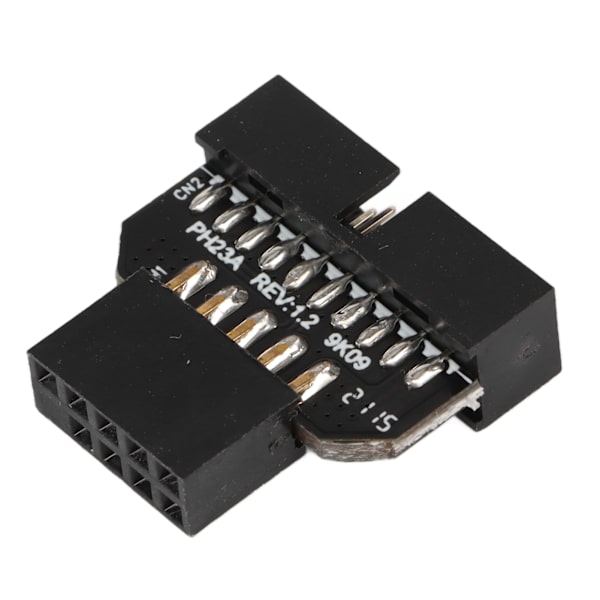 USB 2.0 9-pin til USB 3.0 19-pin frontpanel hannplugg konverteringsadapter