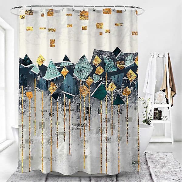 【DENGTU】Moderne Vanntett Dusjforheng for Bad Beige Beige 180x200cm