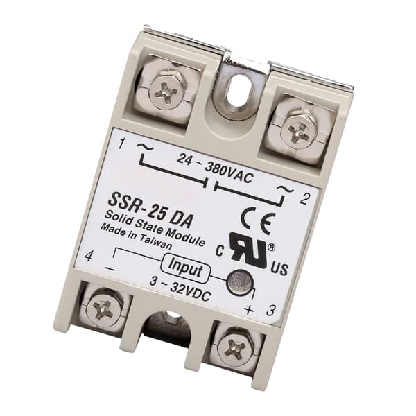 Enfas Solid State-relä Lågt Brus Inget Gnistrelämodul SSR 25DA Effektkontroll
