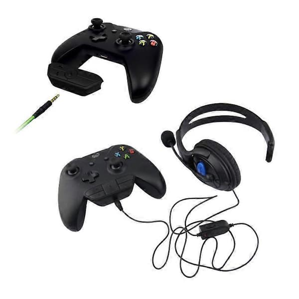 Xbox One Stereo Headset Adapter, til Xbox One Controller med Audio Mic Hovedtelefon Konverter