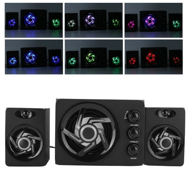 SADA D209 Stasjonær Datamaskin PC Mobiltelefon Mini Høyttaler 2.1 Hjem Subwoofer